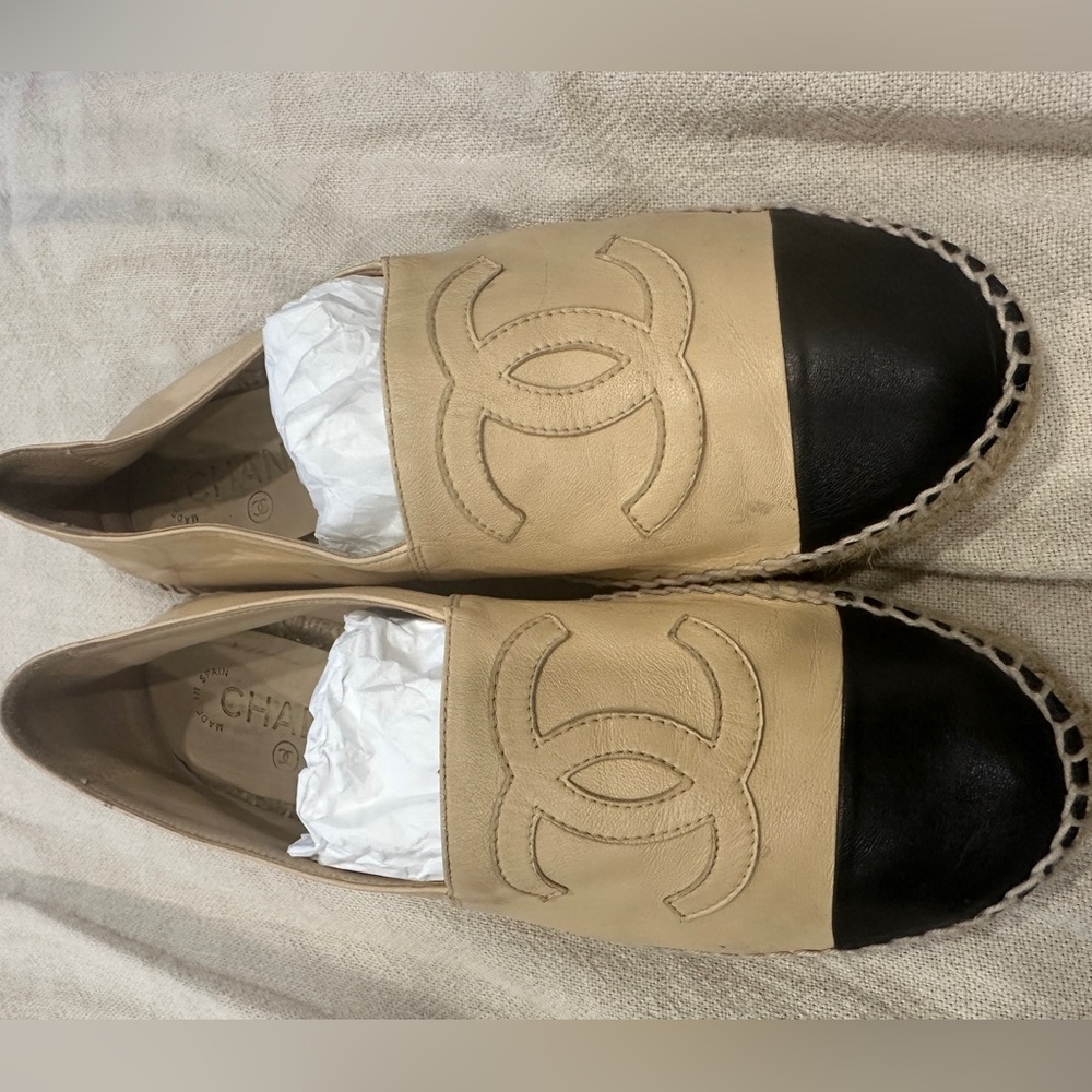 Chanel Lambskin CC Espadrilles